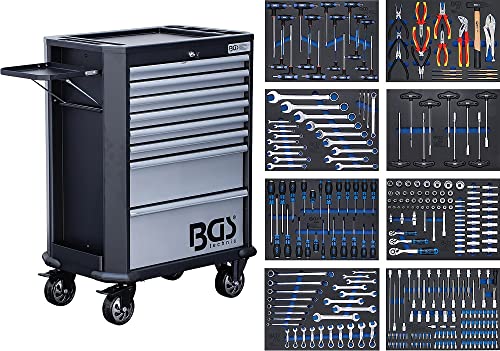 BGS 4007 | Werkstattwagen | 8 Schubladen | mit 299 Werkzeugen, schwarz